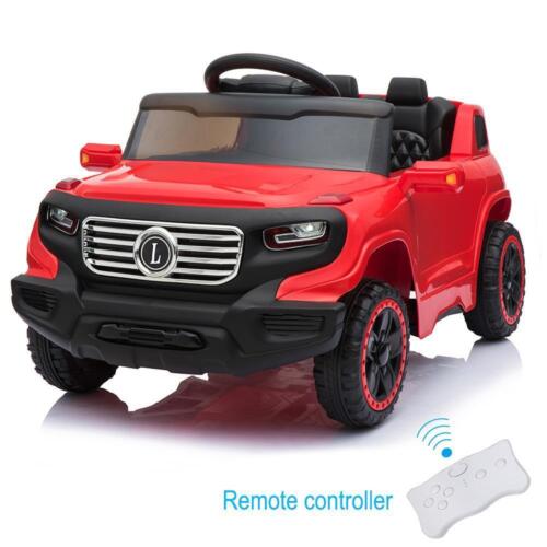 Red Electric Ride-On Car for Kids with Remote Control and LED Lights - 3 Speed Options