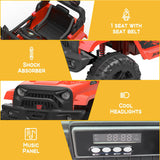 Electric Ride-On Truck with Remote Control, LED Lights, and Dual Speeds - 12V 35W