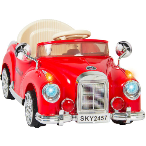 Red RC Classic Car for Kids with Remote Control and Battery Power