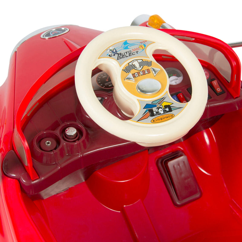 Red RC Classic Car for Kids with Remote Control and Battery Power