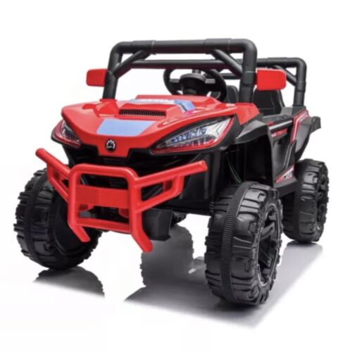Red UTV Ride On Car for Kids with Remote Control and Sound Effects