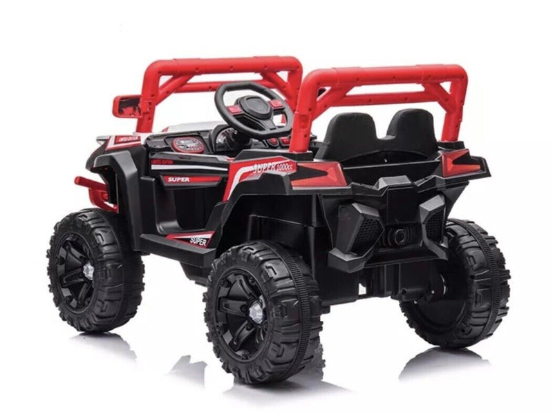 Red UTV Ride On Car for Kids with Remote Control and Sound Effects