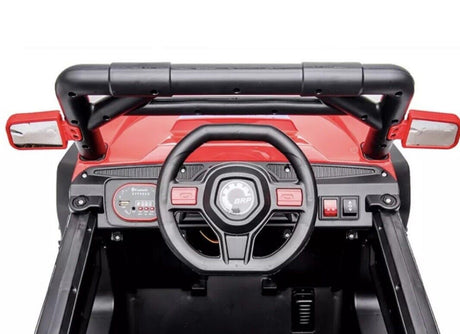 Red UTV Ride On Car for Kids with Remote Control and Sound Effects