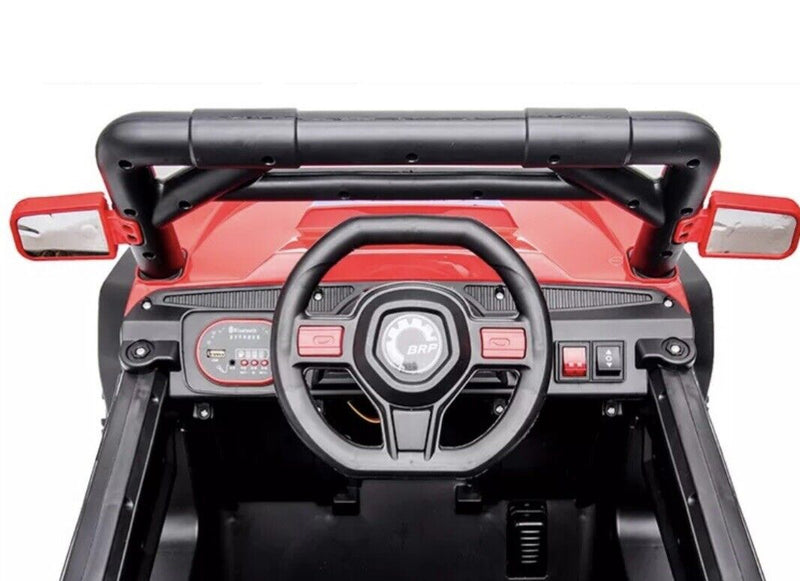 Red UTV Ride On Car for Kids with Remote Control and Sound Effects