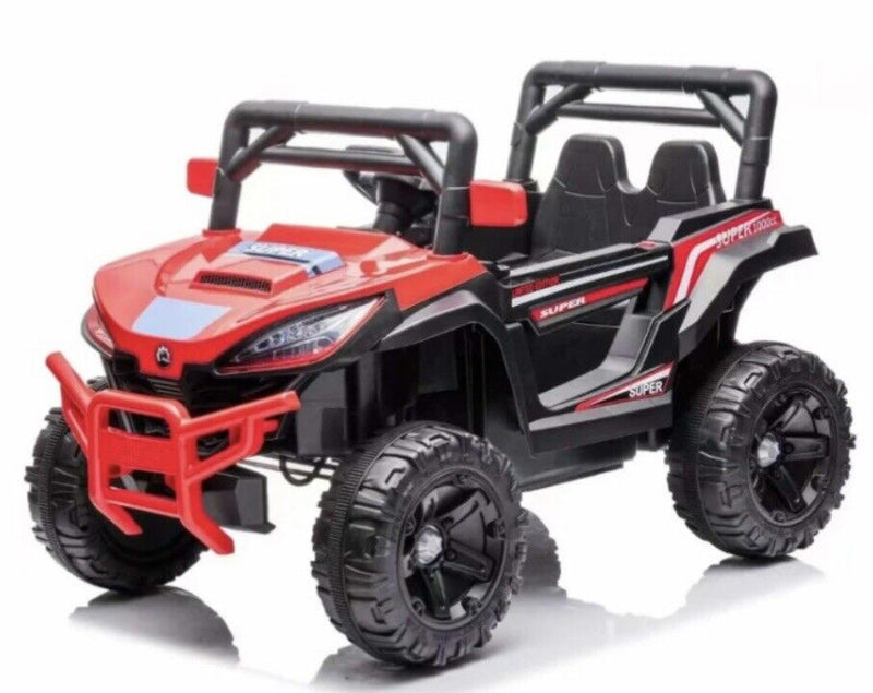 Red UTV Ride On Car for Kids with Remote Control and Sound Effects