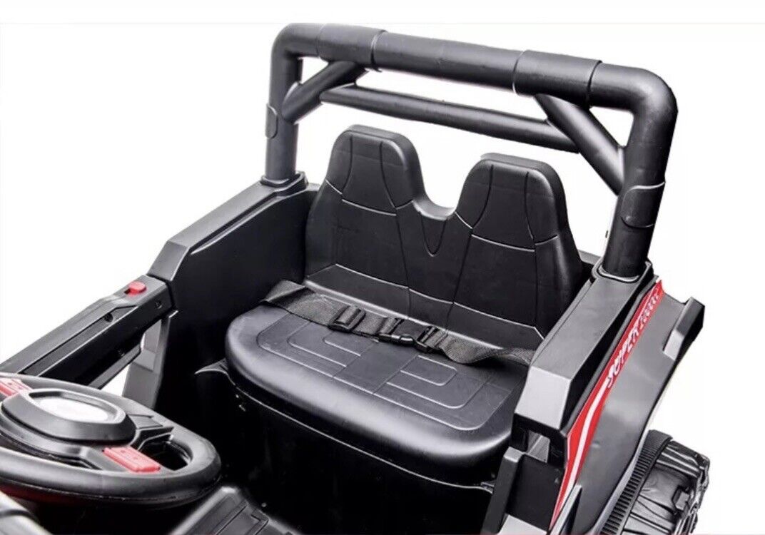 Electric White UTV Ride On Car for Kids with Remote Control and Sound Effects