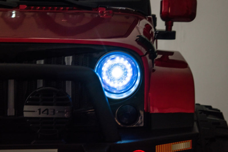 Cars For Kids Jeep Style 4x4 Monster Truck W/Rubber Tires 24 Volt