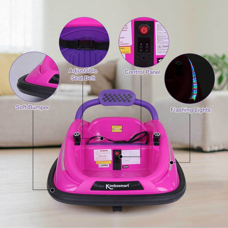 Remote Control Bumper Car for Kids with LED Lights and 360° Spin