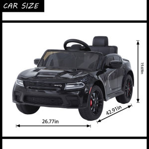 Remote Control Dodge Charger Kids Ride On Car with 12V Battery Power