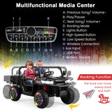 Remote Control Dump Truck with LED Headlights and Rear View Mirrors - 12V Ride-On Toy