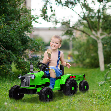 Remote Control Electric Excavator Toy Tractor for Kids - 12V with 2.4GHz RC