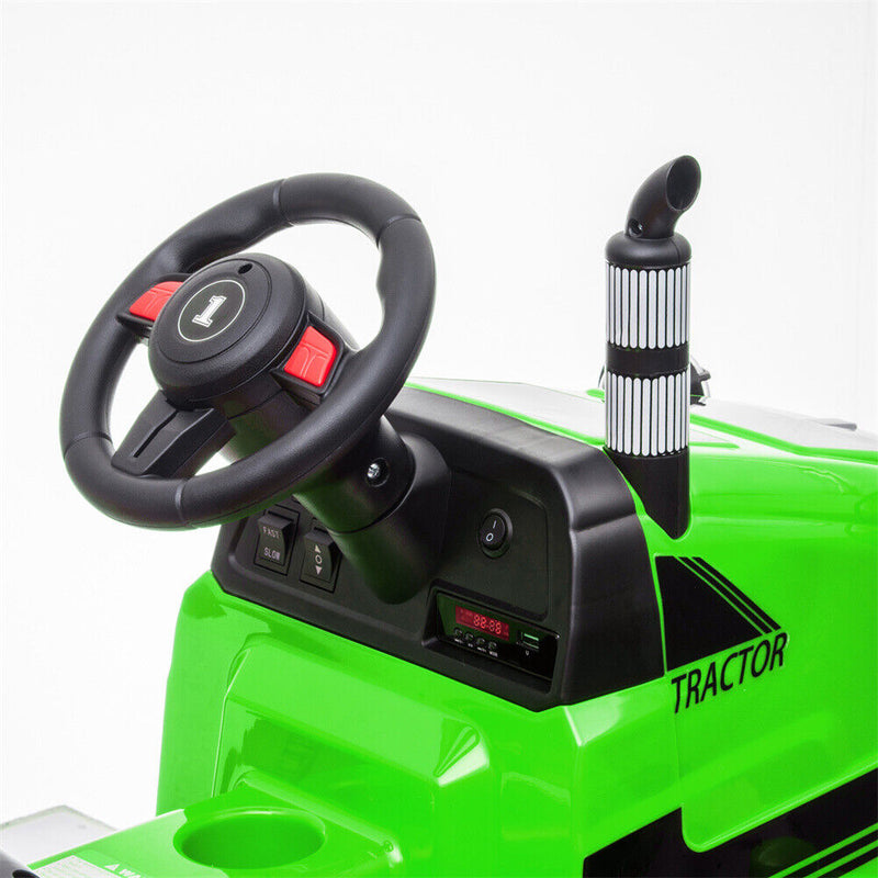 Remote Control Electric Excavator Toy Tractor for Kids - 12V with 2.4GHz RC