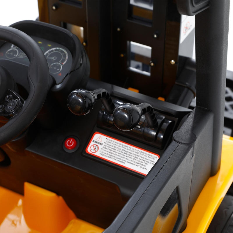 Remote Control Electric Forklift Toy with Lifting Rod for Kids - 12V Power