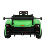 Remote Control Electric Ride-On Car with MP3 Player and LED Lights - Green