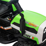 Remote Control Electric Tractor Trailer Ride-On Toy for Kids - 12V Battery Powered