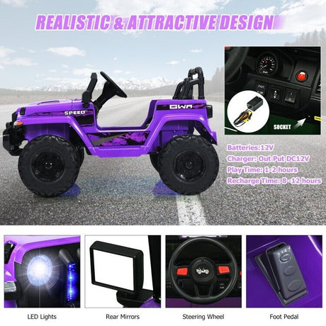 Remote Control Kids Ride-on Jeep Car for Hours of Fun Driving