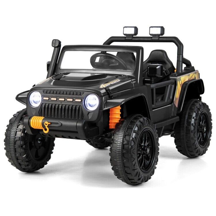Remote Control Ride-On Truck for Kids with LED Lights - 12V Children's Driving Toy
