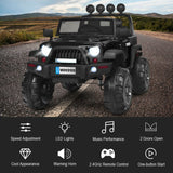 Remote Controlled 12V Kids Ride On Truck with Double Magnetic Door