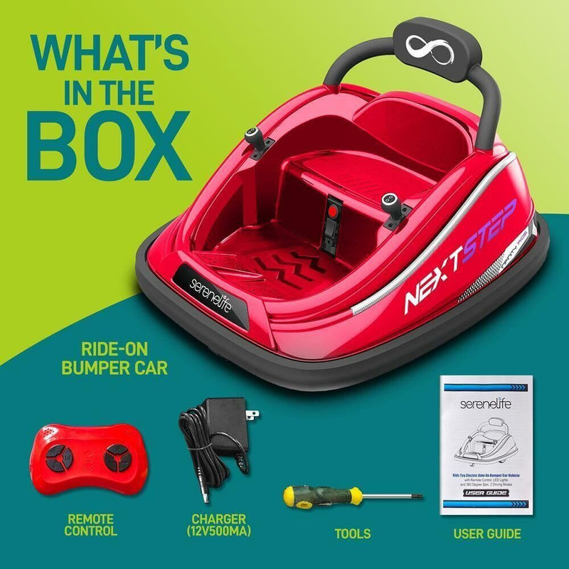 Remote Controlled Red Bumper Car for Kids by Serenelife