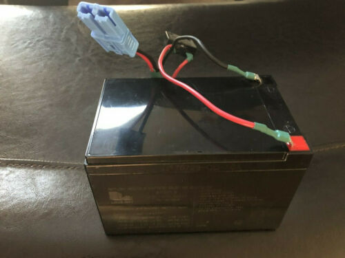 Replacement 12V Battery with Blue Grid Connector and Fuse for Kid Trax Dodge RAM Cop Police Car
