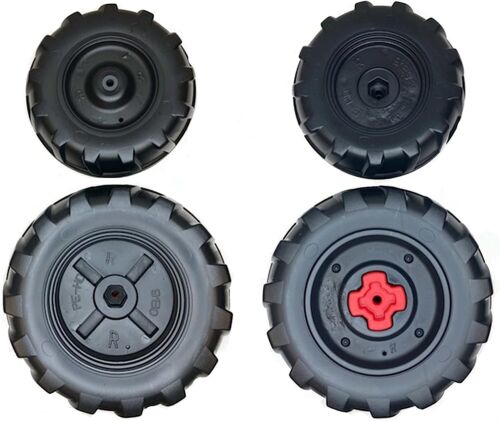 Replacement Front and Rear Wheels for Peg Perego Ground Force/ Ground Loader - Black