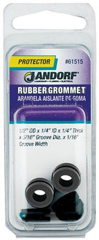 Jandorf 61515 Grommet, Rubber, Black, 1/4 in Thick Panel Jandorf