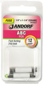 Jandorf Fast Acting 250 Volt 12 Amp Fuse #60607 Jandorf