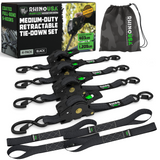 1" x 10' Retractable Ratchet Straps