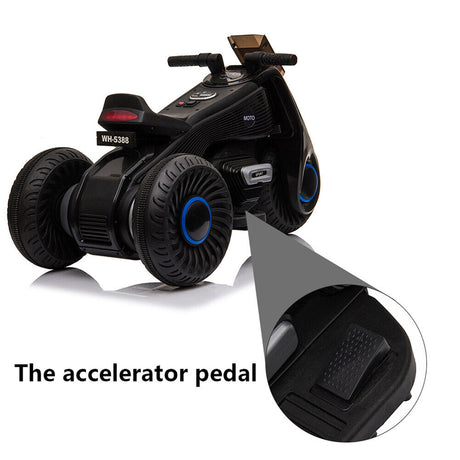 Rev Up the Fun: 6V Electric Ride-On Motor Bike for Kids with Double Drive and Music - 3 Wheels