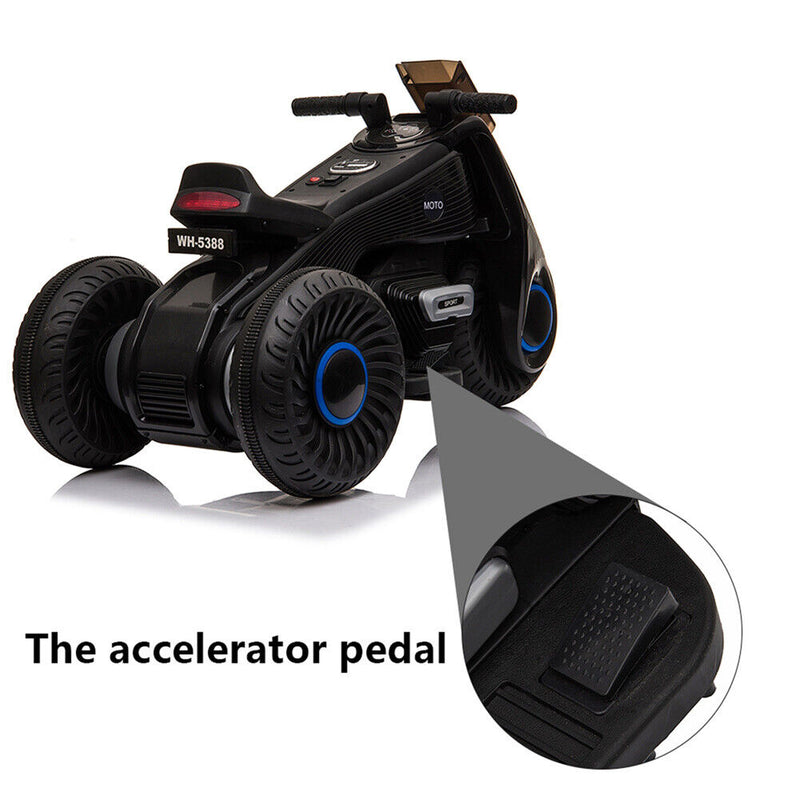 Rev Up the Fun: 6V Electric Ride-On Motor Bike for Kids with Double Drive and Music - 3 Wheels