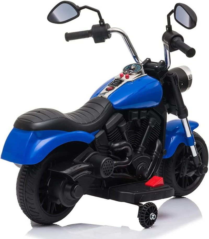Rev Up the Fun: 6V Ride-On Motorcycle for Kids with Training Wheels
