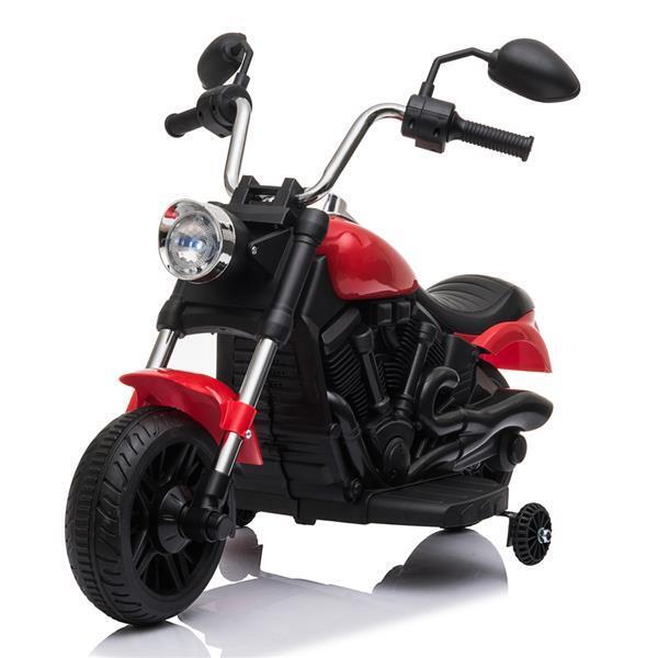 Rev Up the Fun: Electric Ride-On Motorcycle Toy with Headlights and Training Wheels for Kids