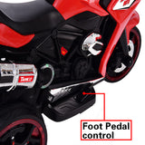 Rev up the Fun with Our 12V Kids Ride-On Motorcycle: Featuring Lights, LED Screen, and Music in Vibrant Red!