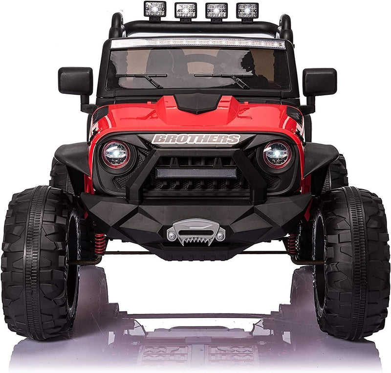 2-Seater 24V Electric Kids Ride-On Truck with Remote Control, MP3 Player, and LED Lights