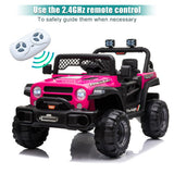 Rev up the Fun with the BBH-016 Double-Drive 12V Rose Red Off-Road Vehicle and 2.4G Remote Control