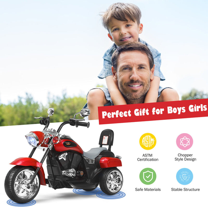 Rev up the Fun with the Honeyjoy 6V Kids Chopper Motorcycle Trike in Red