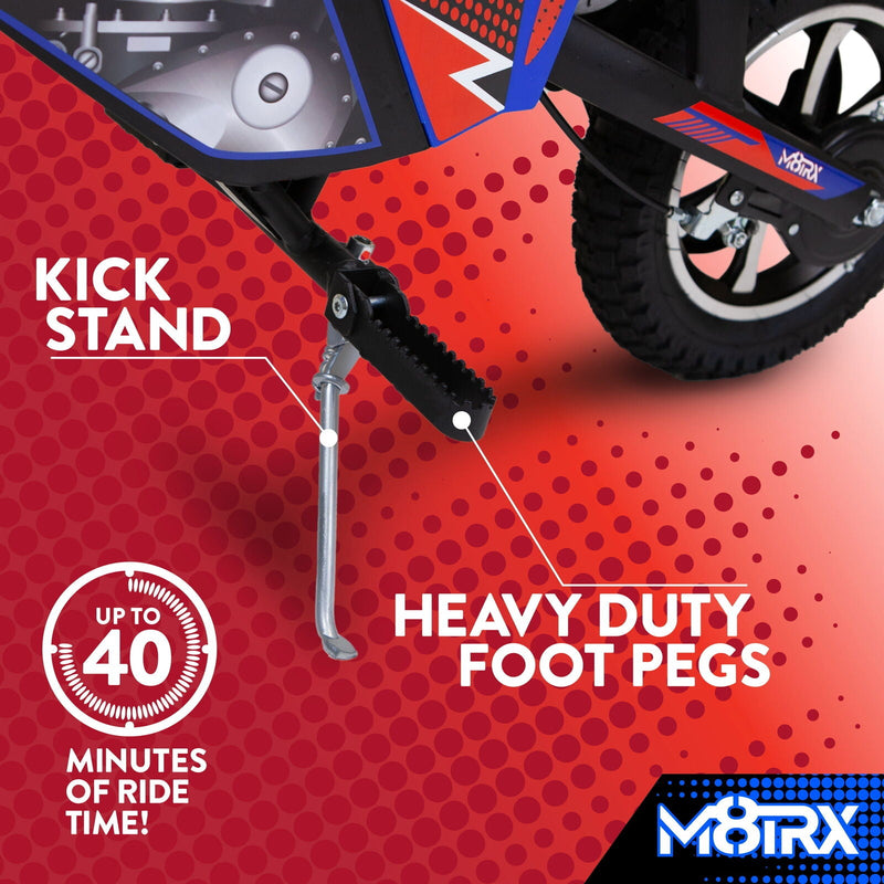 Rev Up the Fun with the M8TRIX Blue 24V Electric Dirt Bike for Kids and Teens