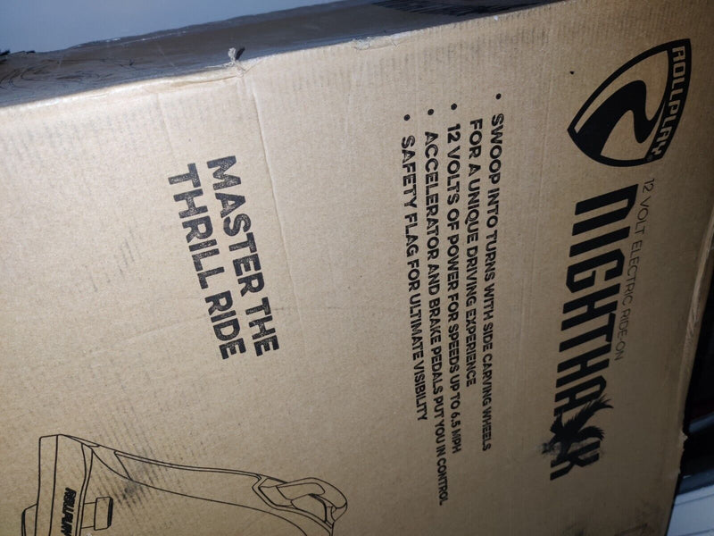 Rev Up the Fun with the Nighthawk Electric Ride Toy - Suitable for Ages 6 and Up, Powered by a 12V Rechargeable Battery in Sleek White