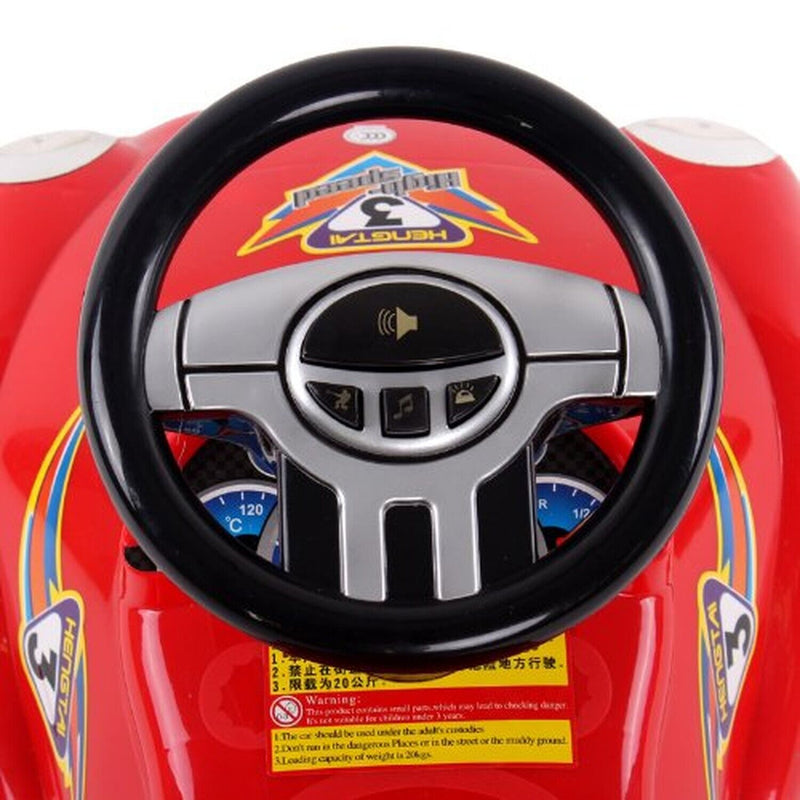 Rev Up the Fun with the Red Gliding Scooter Toy Car - Featuring Sound & Light Effects!
