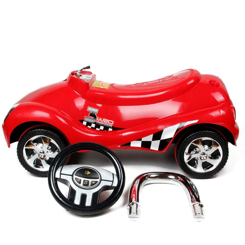 Rev Up the Fun with the Red Gliding Scooter Toy Car - Featuring Sound & Light Effects!