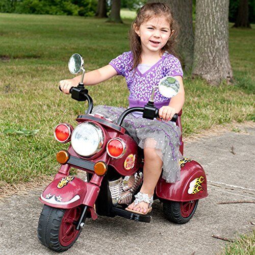 Rev up the Fun with this Red 3-Wheel Chopper Ride-On Toy for Kids - Featuring Reverse and Headlights!