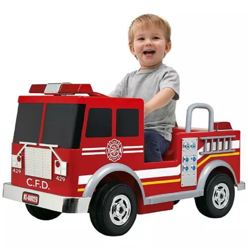 Rev Up Your Child's Imagination with the Kalee 12-Volt Firetruck Ride-On!