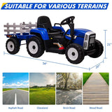 Ride in Style: 12V Tractor Trailer Toy Car with Remote Control and MP3 Player for Kids