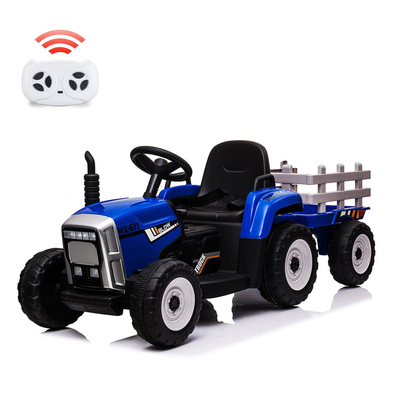 Ride-On Electric Tractor with Trailer for Toddlers - Remote Controlled
