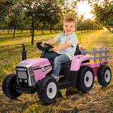 Ride-On Electric Tractor with Trailer for Toddlers - Remote Controlled