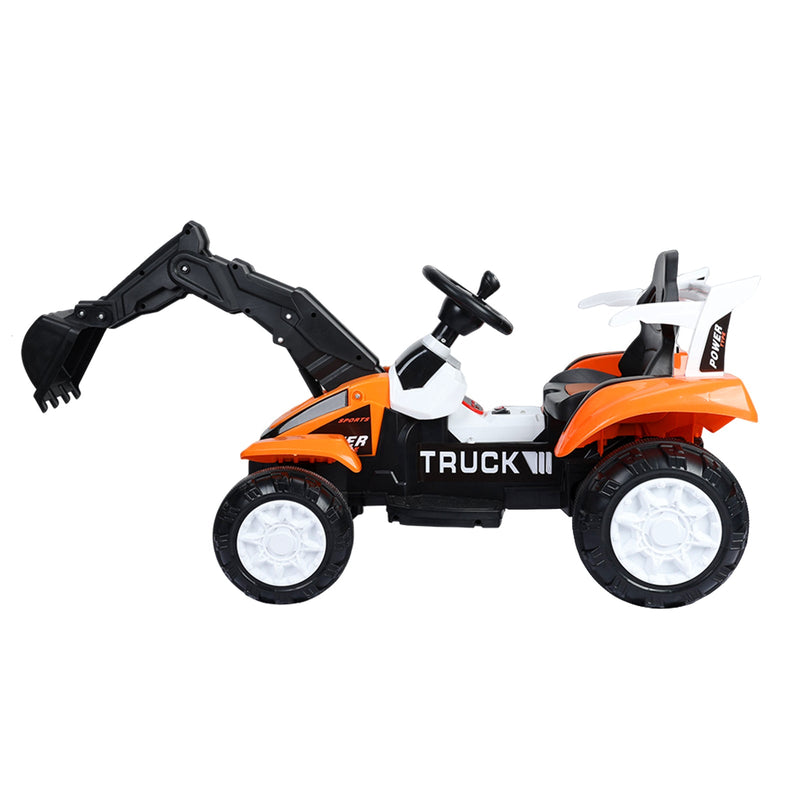 Electric Ride-On Excavator Digger with Motorized Arm and Music Sounds Construction Vehicle