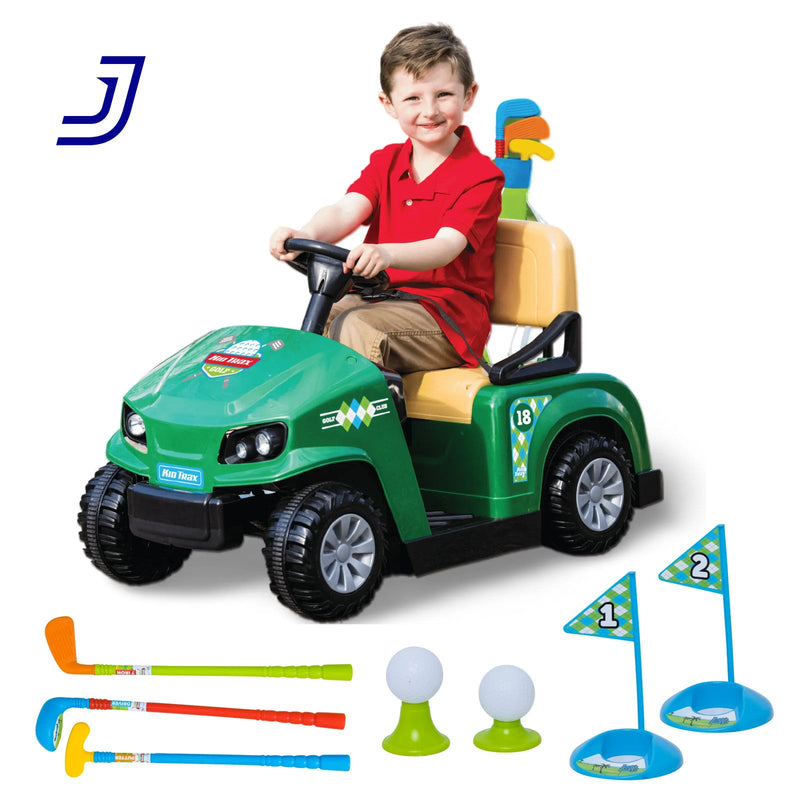 6V Electric Ride-On Golf Cart for Toddlers with Golf Clubs and Balls, Ages 3 and Up