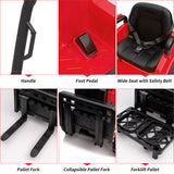 12V Ride-On Forklift Car with Liftable Fork and Pallet Tent