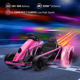 24V Electric Ride-On Go-Kart for Kids High-Speed Drifting Car Toy