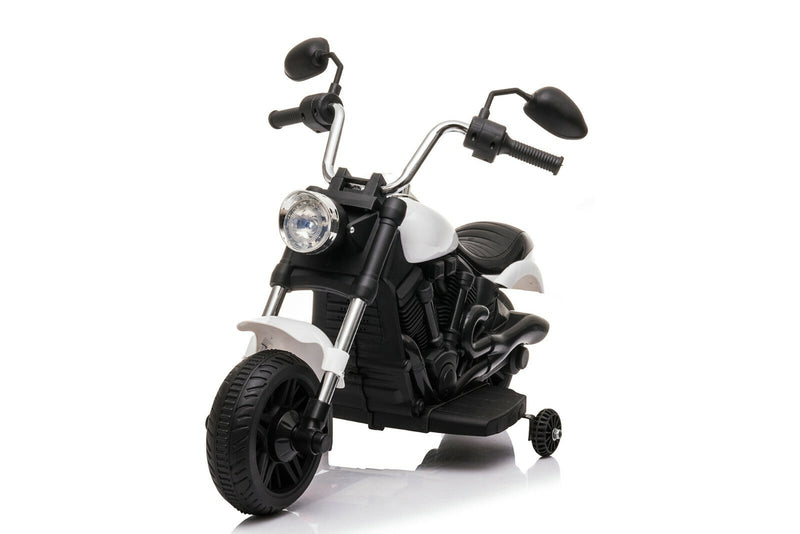 Kids Ride-On Harley Chopper Style Bike with Safety Training Wheels and 6V Battery